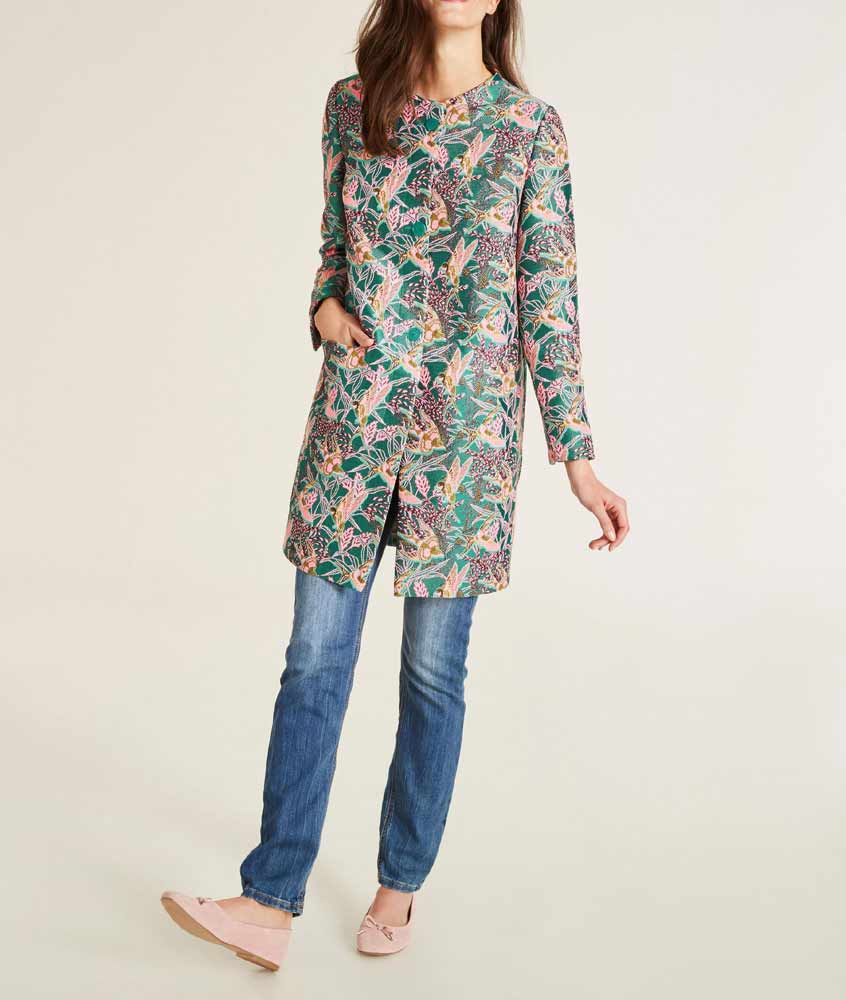 Patrizia Dini Damen Designer-Jacquardmantel, bunt