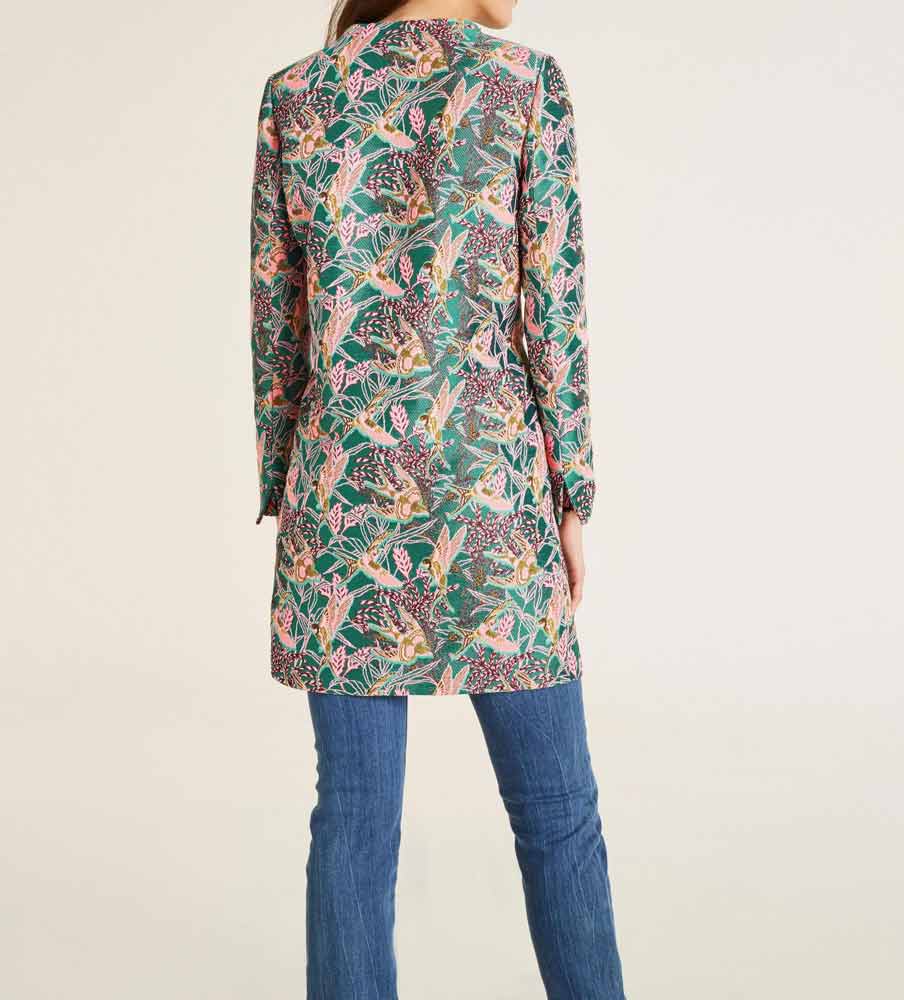 Patrizia Dini Damen Designer-Jacquardmantel, bunt