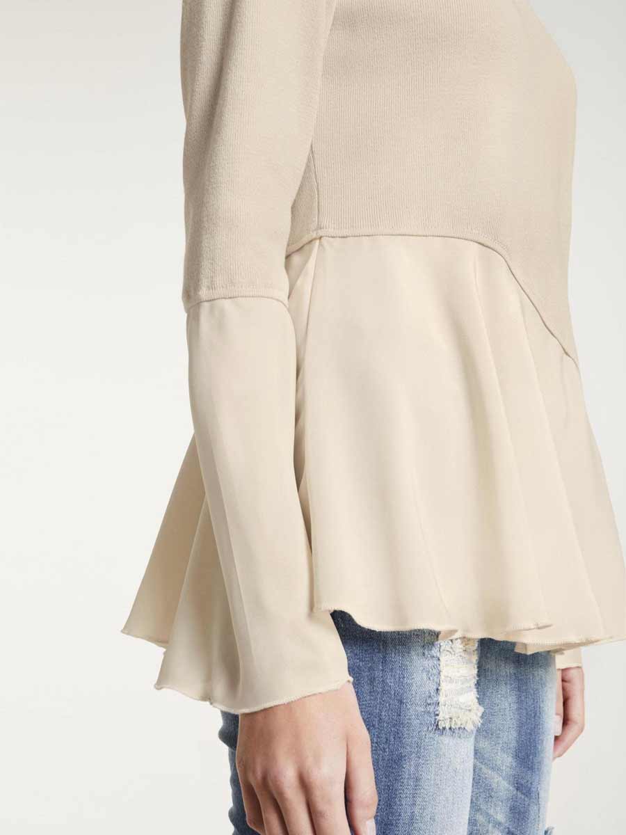 Heine Damen 2-in-1-Pullover, beige