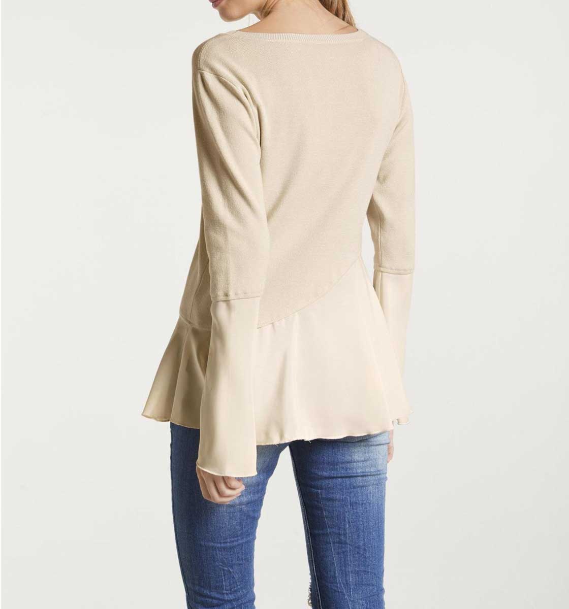 Heine Damen 2-in-1-Pullover, beige