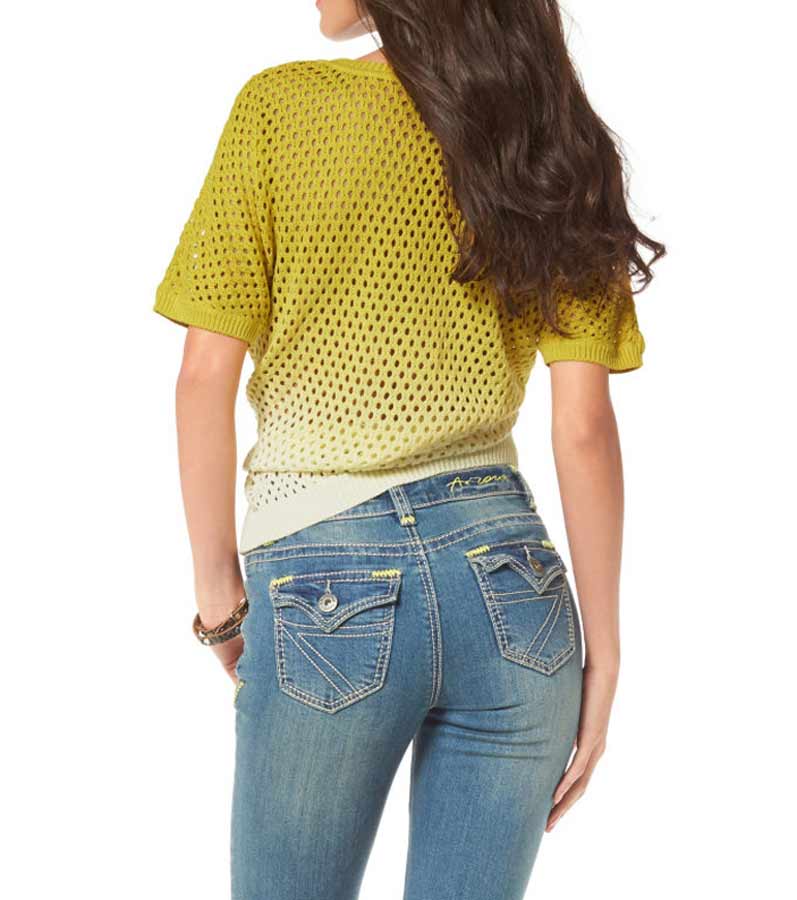 Arizona Damen Marken-Pullover, gelb