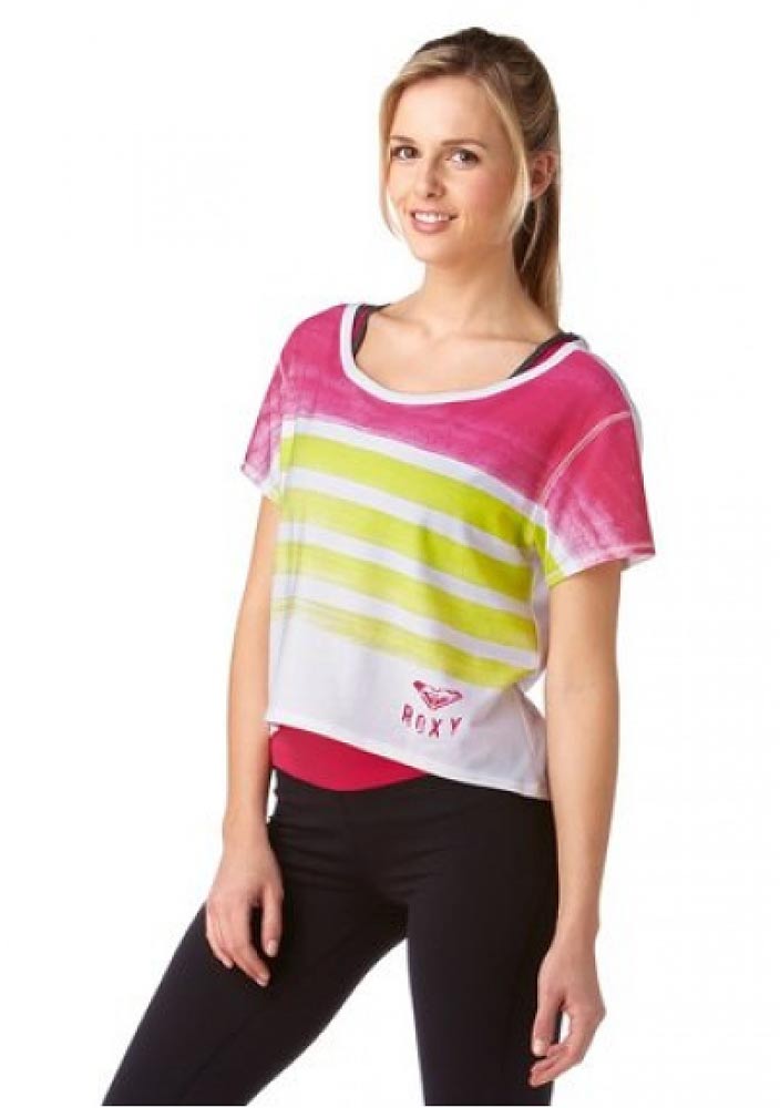 Roxy Marken-Shirt, weiß-bunt