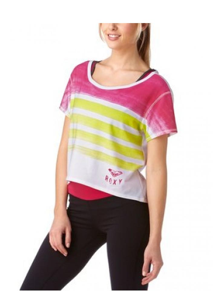 Roxy Marken-Shirt, weiß-bunt