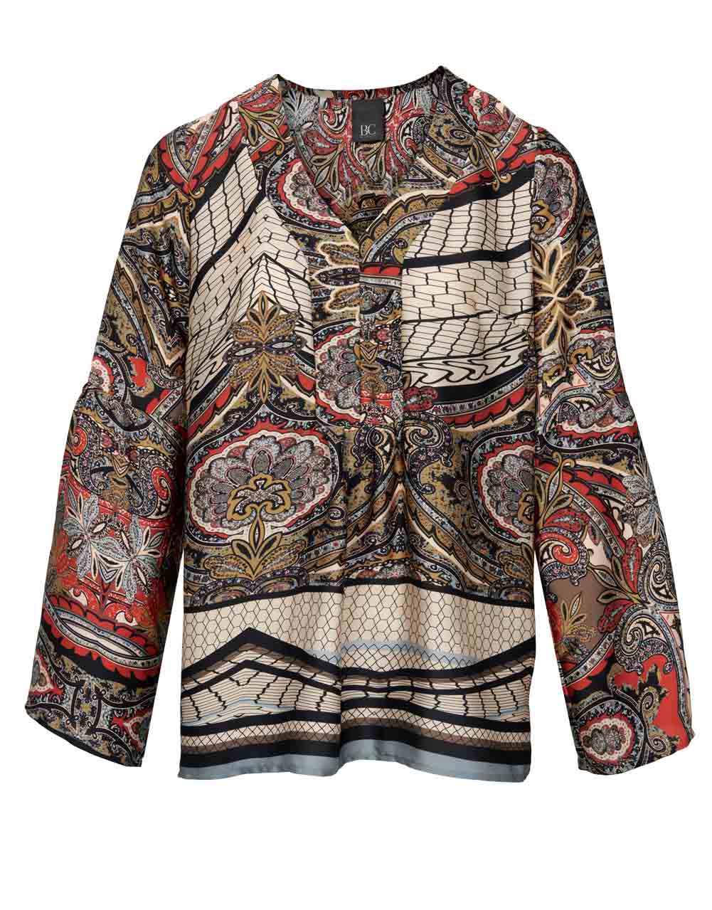 Heine Damen Satinbluse, bunt