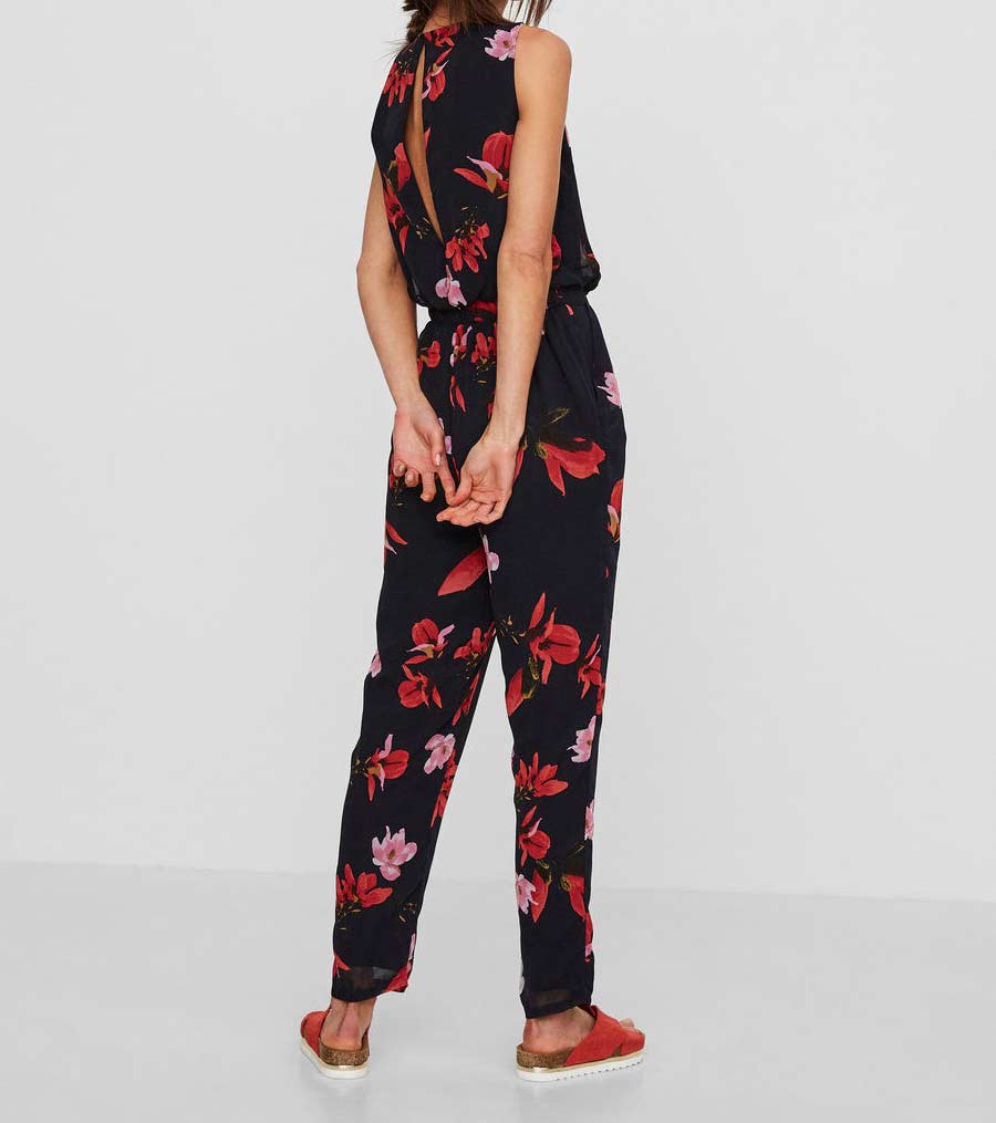 Vero Moda Damen Marken-Overall, marine-bunt