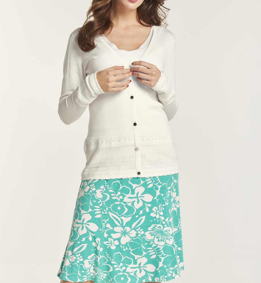 HEINE Damen Strick-Twinset, offwhite