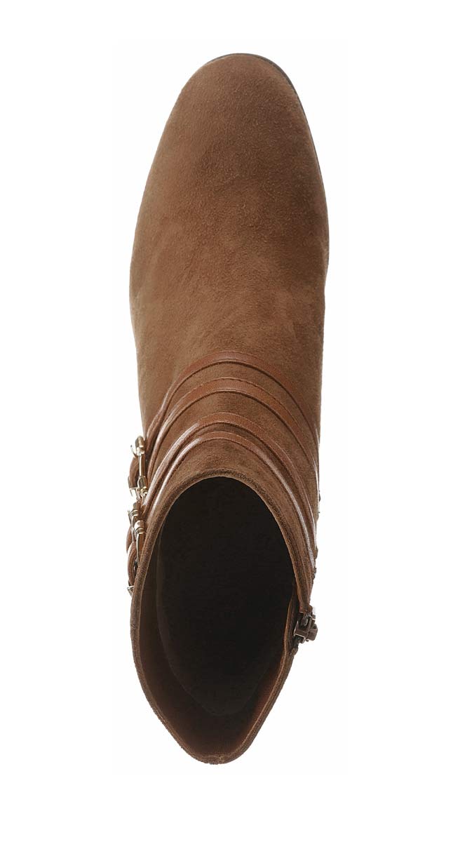 Unisa Damen Marken-Veloursleder-Stiefelette, haselnuss