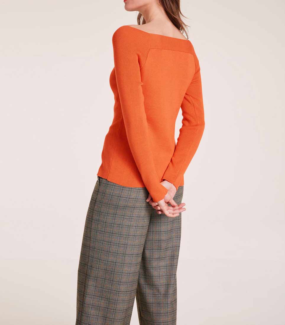 Heine Damen Feinstrickpullover, orange
