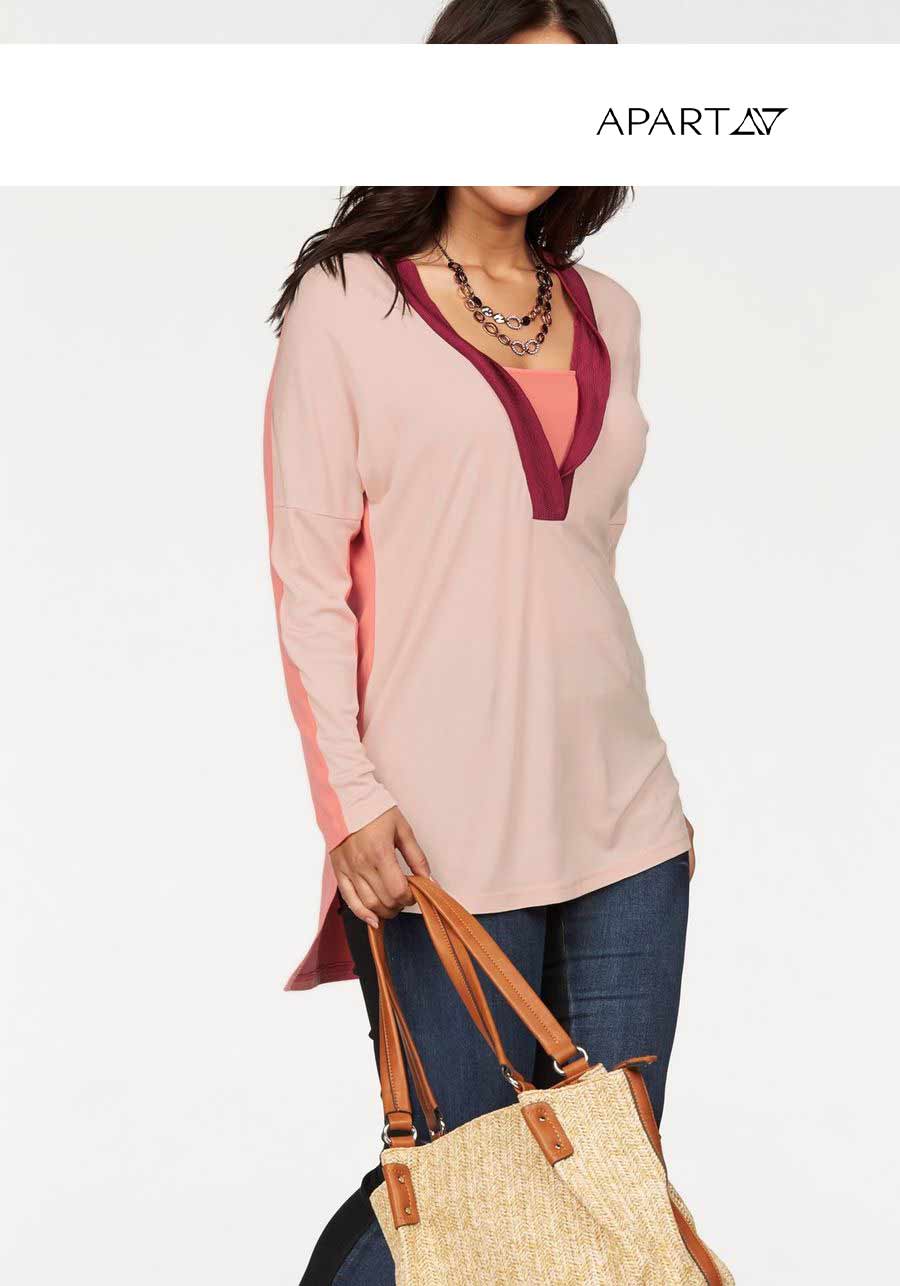 Apart Damen Designer-Tunika, rosé-koralle