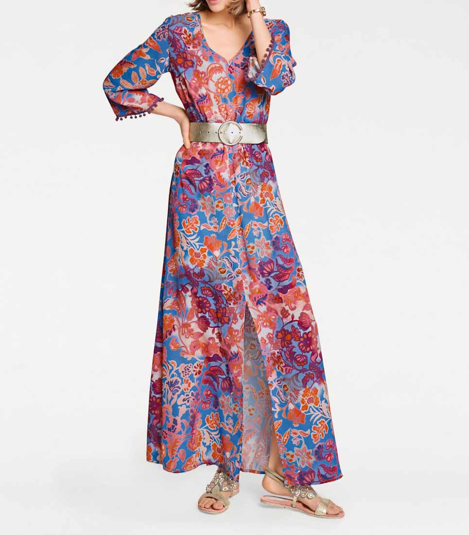 Rick Cardona Damen Designer-Maxikleid, bunt