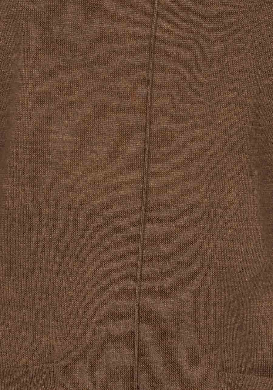 Tamaris Damen Marken-Feinstrickkleid, braun
