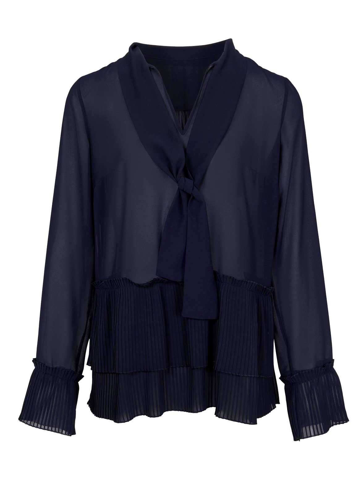 Heine Damen Chiffonbluse, marine