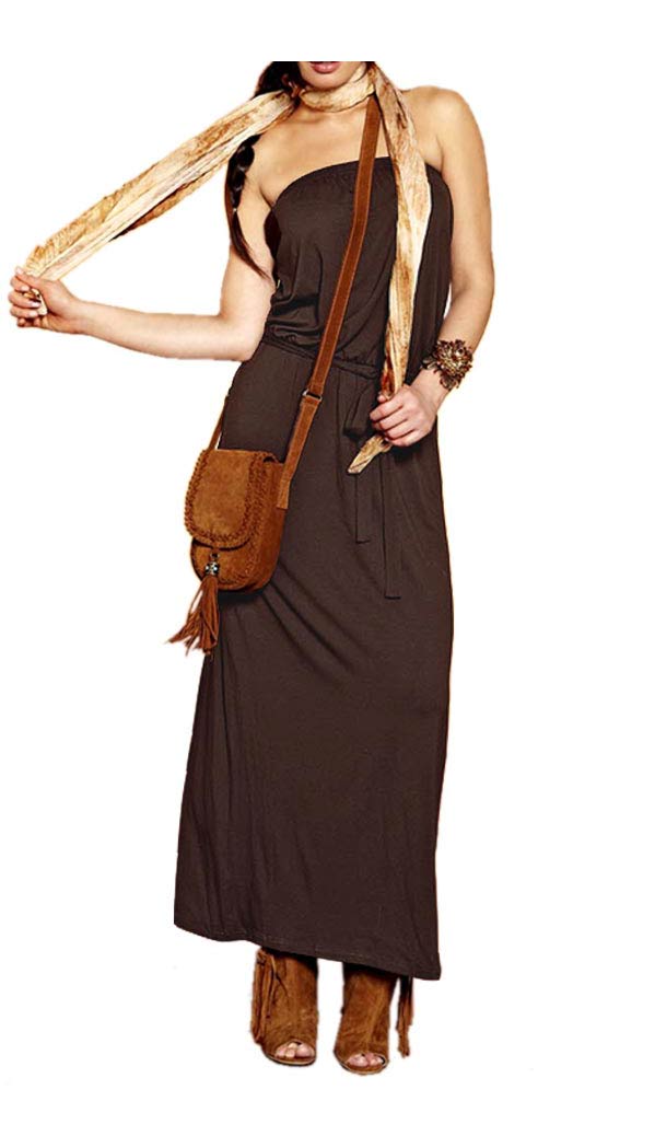 Apart Damen Maxikleid, dunkelbraun