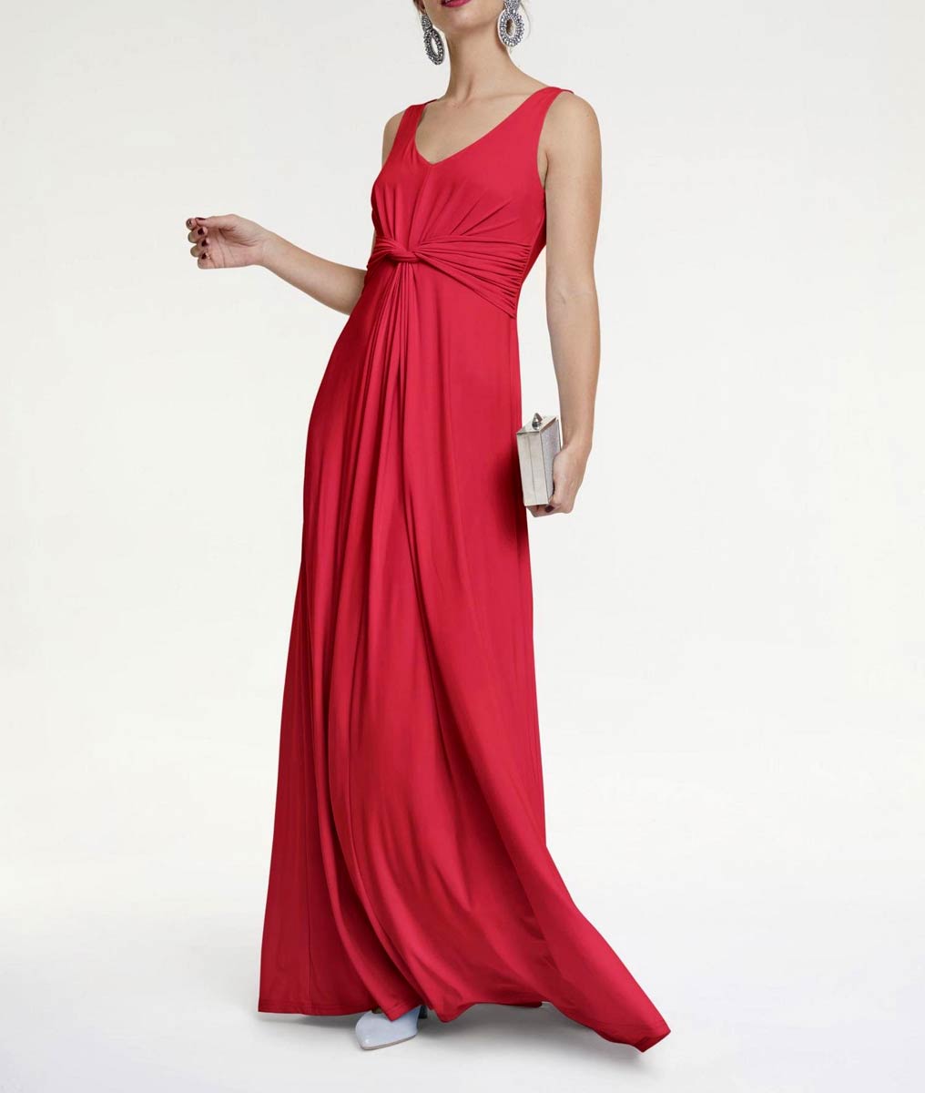 HEINE Damen Maxikleid, rot
