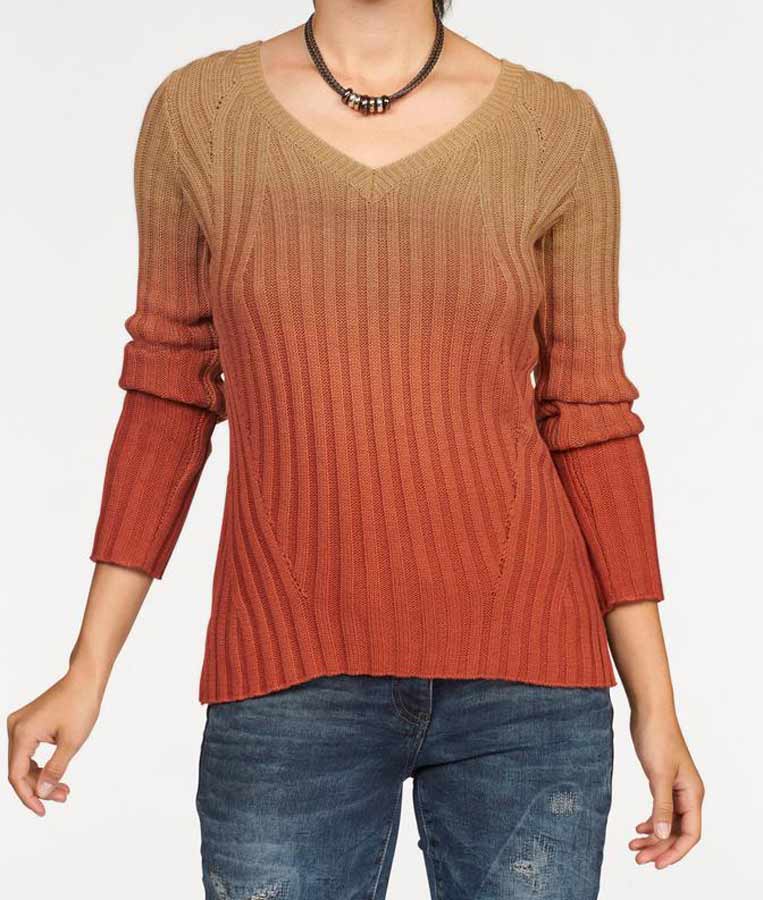 Laura Scott Damen Pullover, orange