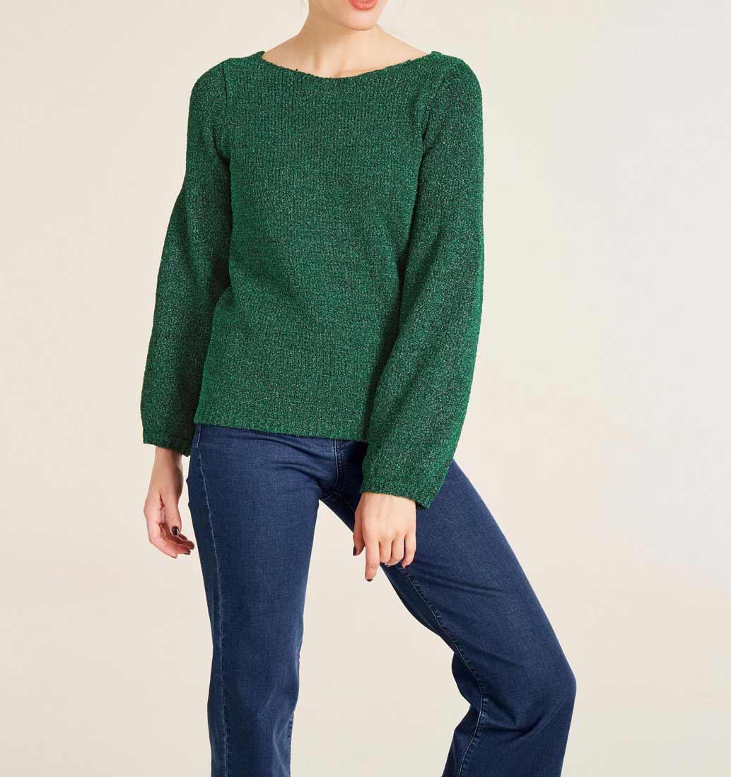 Rick Cardona Damen Designer-Pullover, grün
