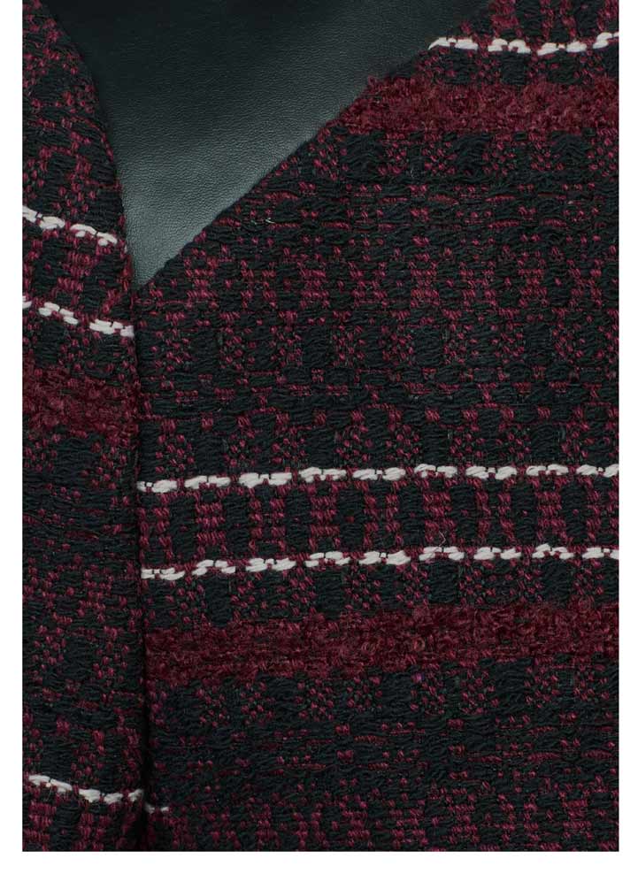 Vivance Collection Damen Kurzjacke, bordeaux-schwarz