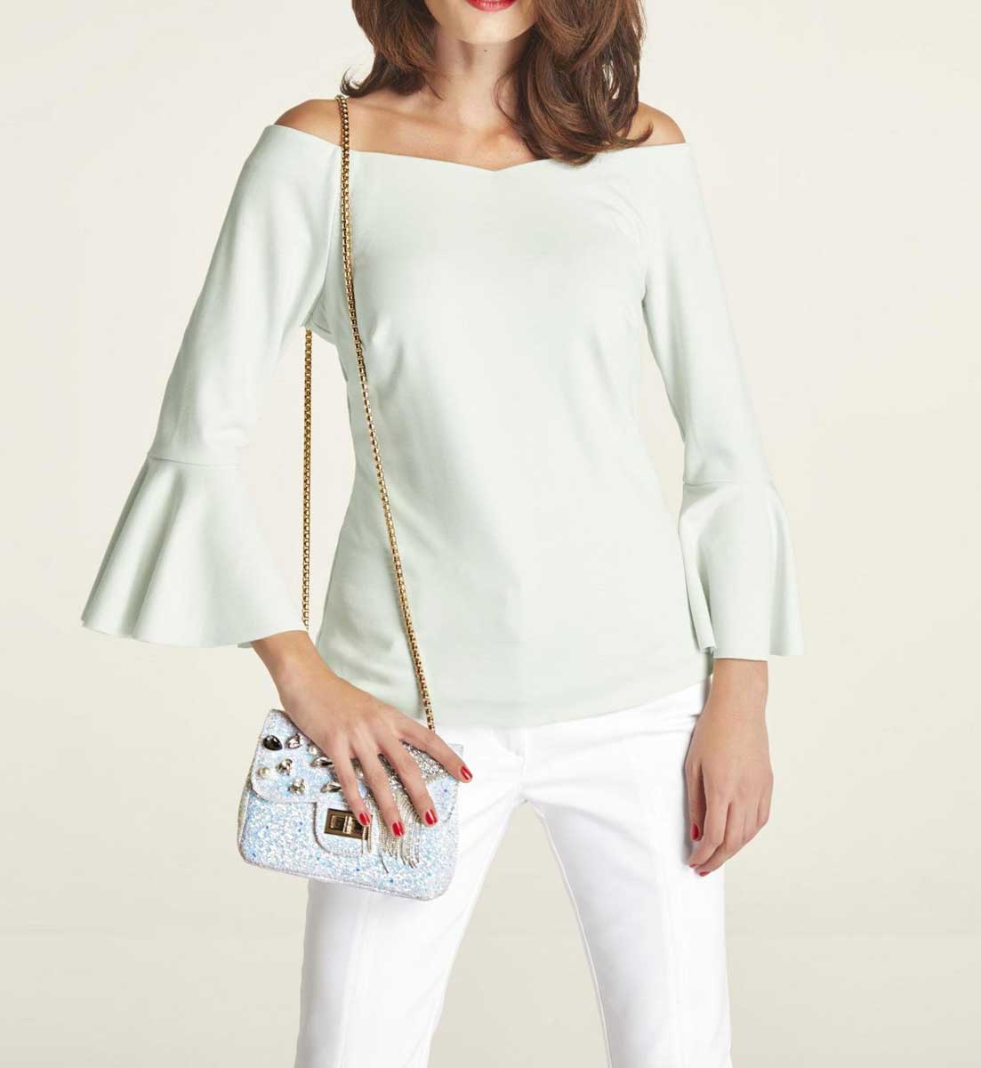 Heine Damen Blusenshirt mit Volants, mint