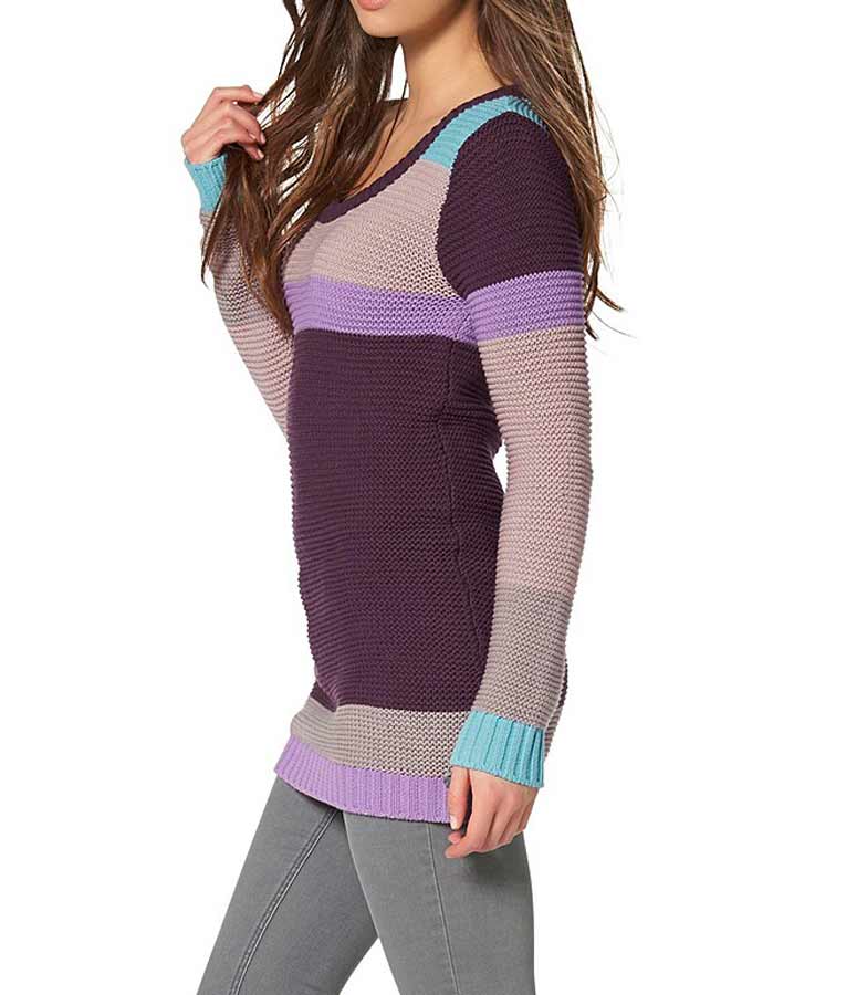 Flashlights Damen Pullover, violett-bunt