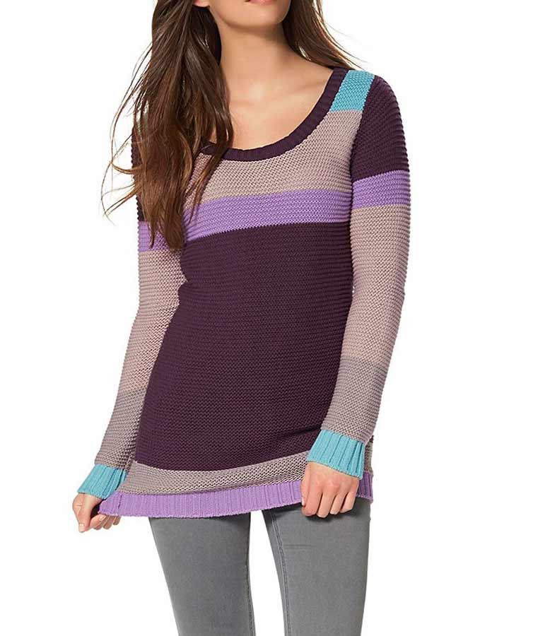 Flashlights Damen Pullover, violett-bunt