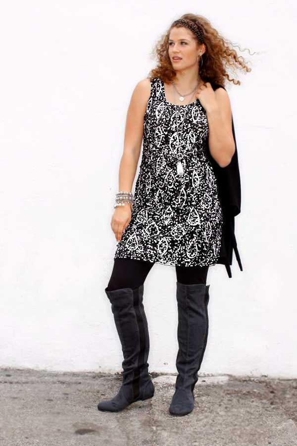 Joe Browns Damen Marken-Kleid mit Pailletten, schwarz-silber
