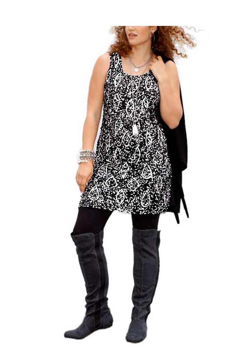 Joe Browns Damen Marken-Kleid mit Pailletten, schwarz-silber