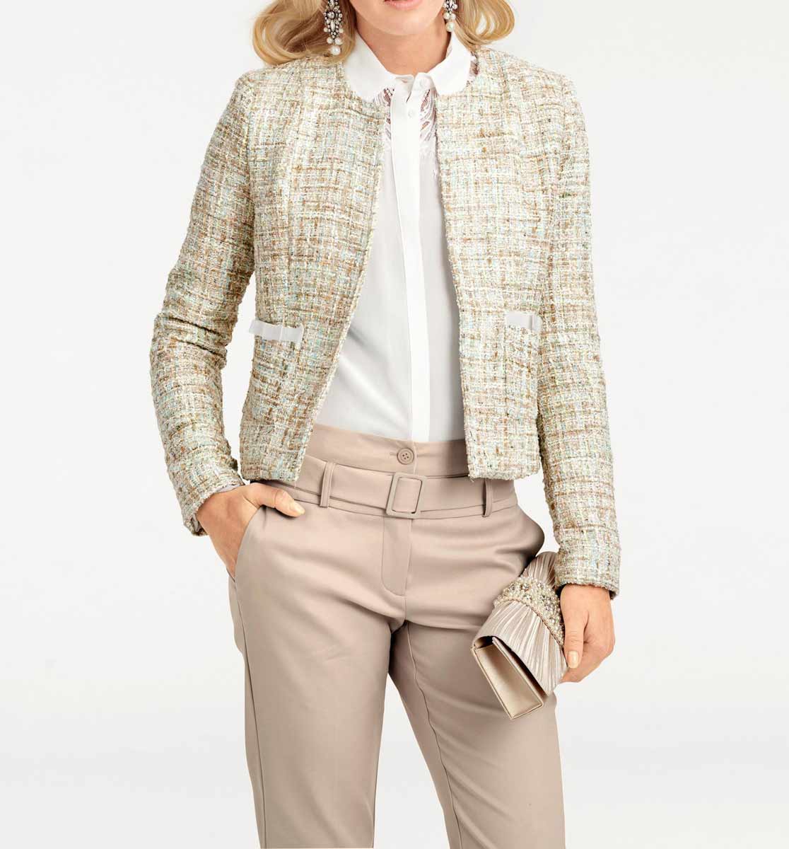 Ashley Brooke Damen Designer-Blazer, pastell-gold