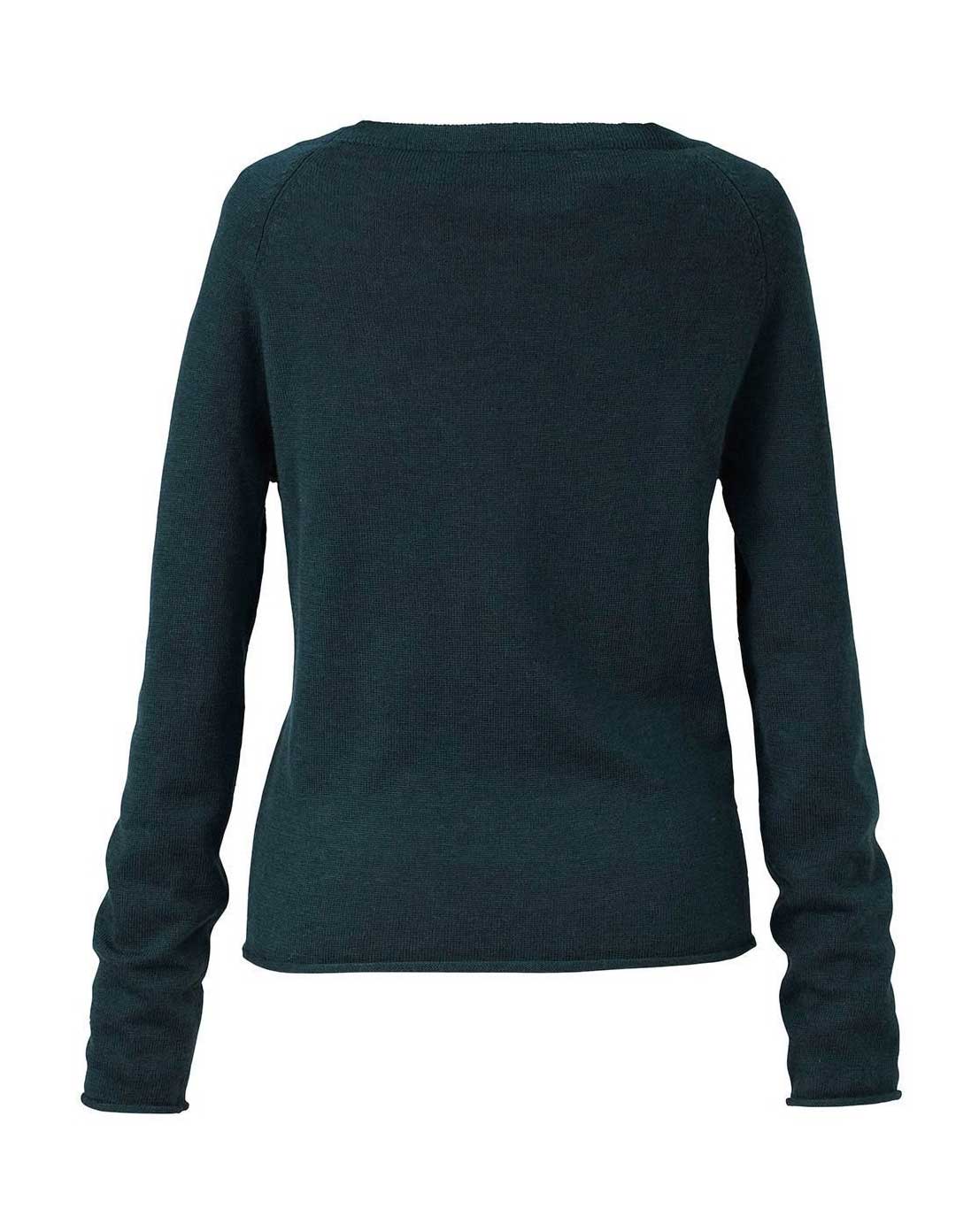 Odeon Damen Marken-Pullover m. Strass, dunkelgrün