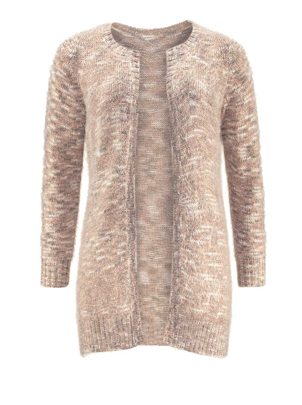 Zizzi Damen Marken-Cardigan, rosé- goldfarben