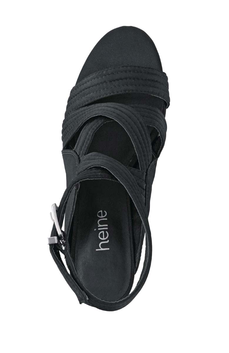 Heine Damen Sandalette, schwarz
