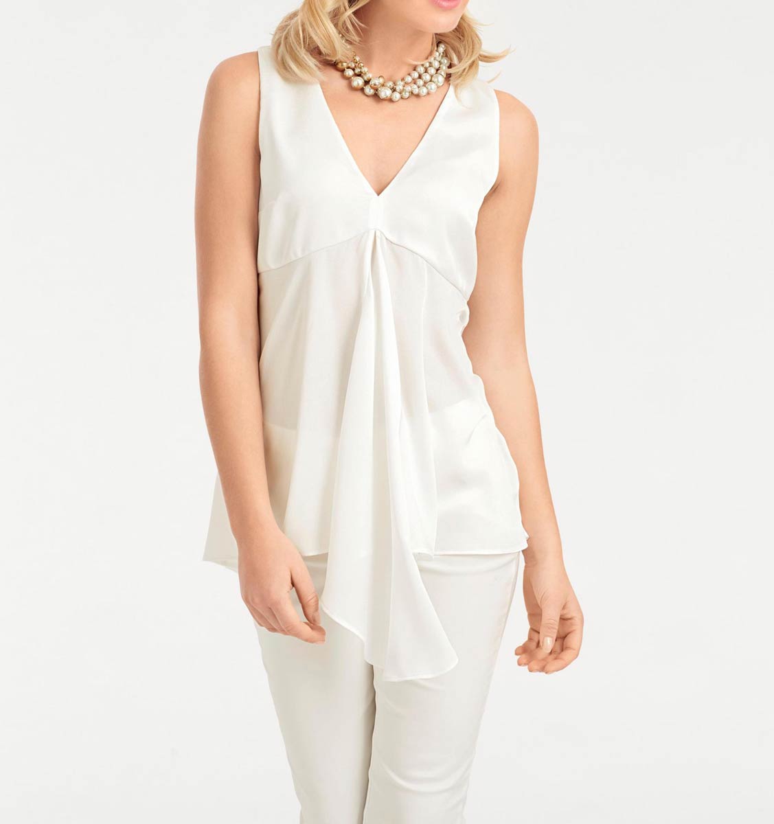 Ashley Brooke Damen Designer-Blusentop, offwhite