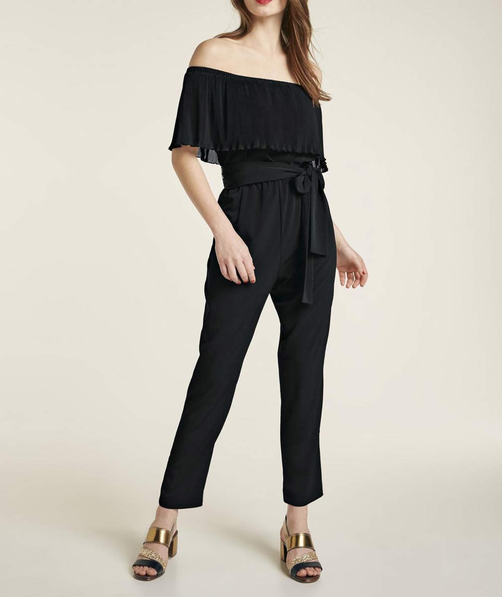 HEINE Damen Carmen-Jumpsuit, schwarz