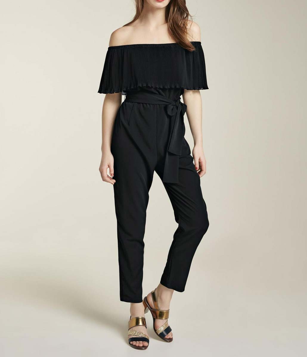 HEINE Damen Carmen-Jumpsuit, schwarz