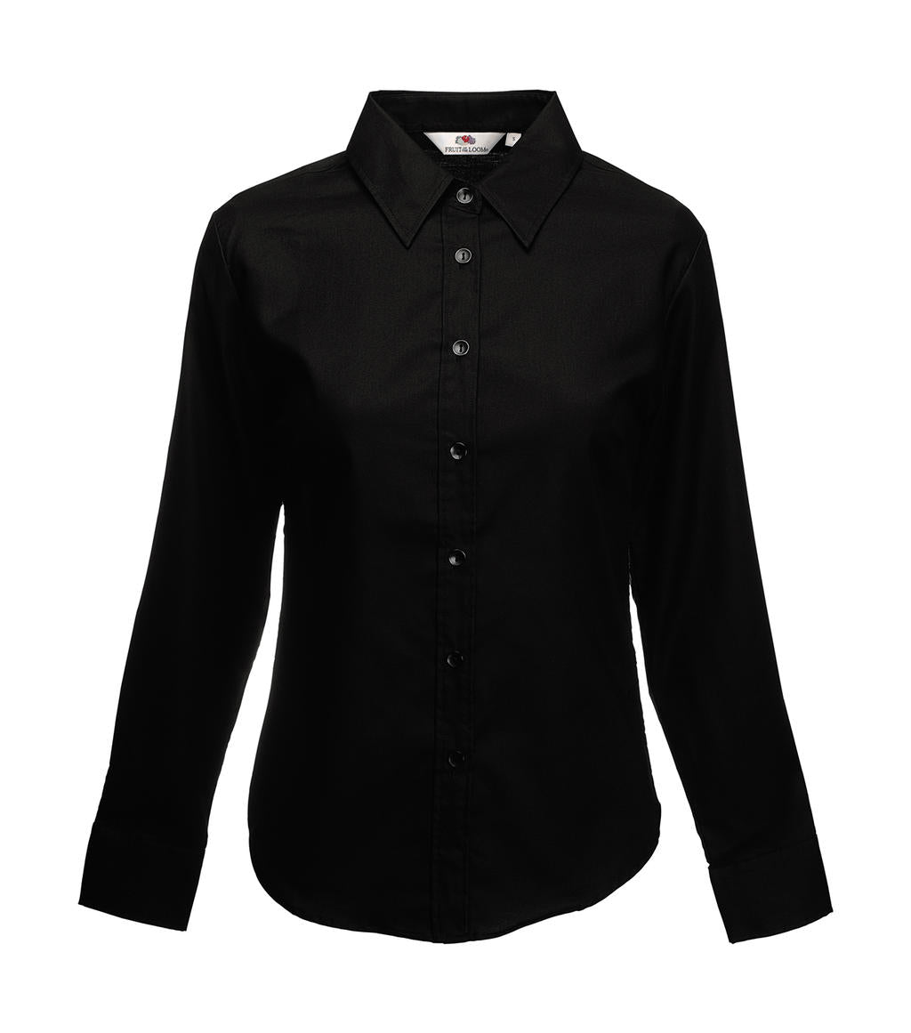 Fruit of the Loom Oxford Shirt Long Sleeve Lady-Fit Damen Marken Langarm Bluse