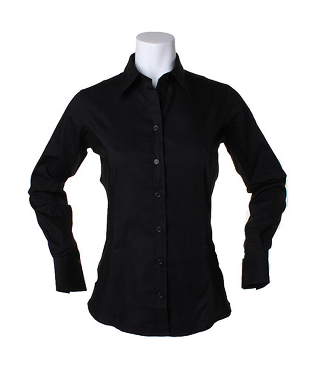 Kustom Kit Ladies Corporate Oxford Damen Langarm Bluse