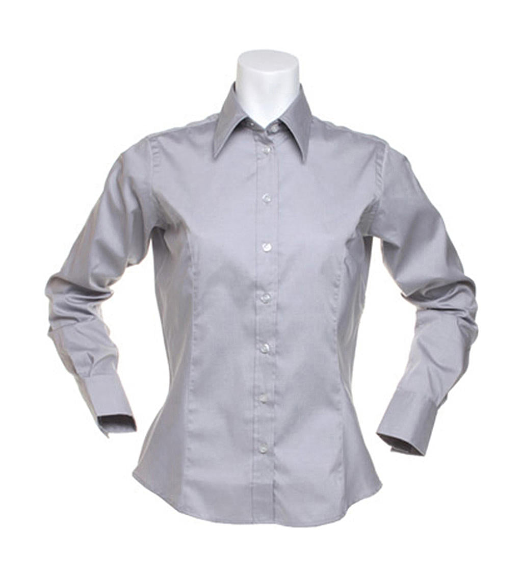 Kustom Kit Ladies Corporate Oxford Damen Langarm Bluse