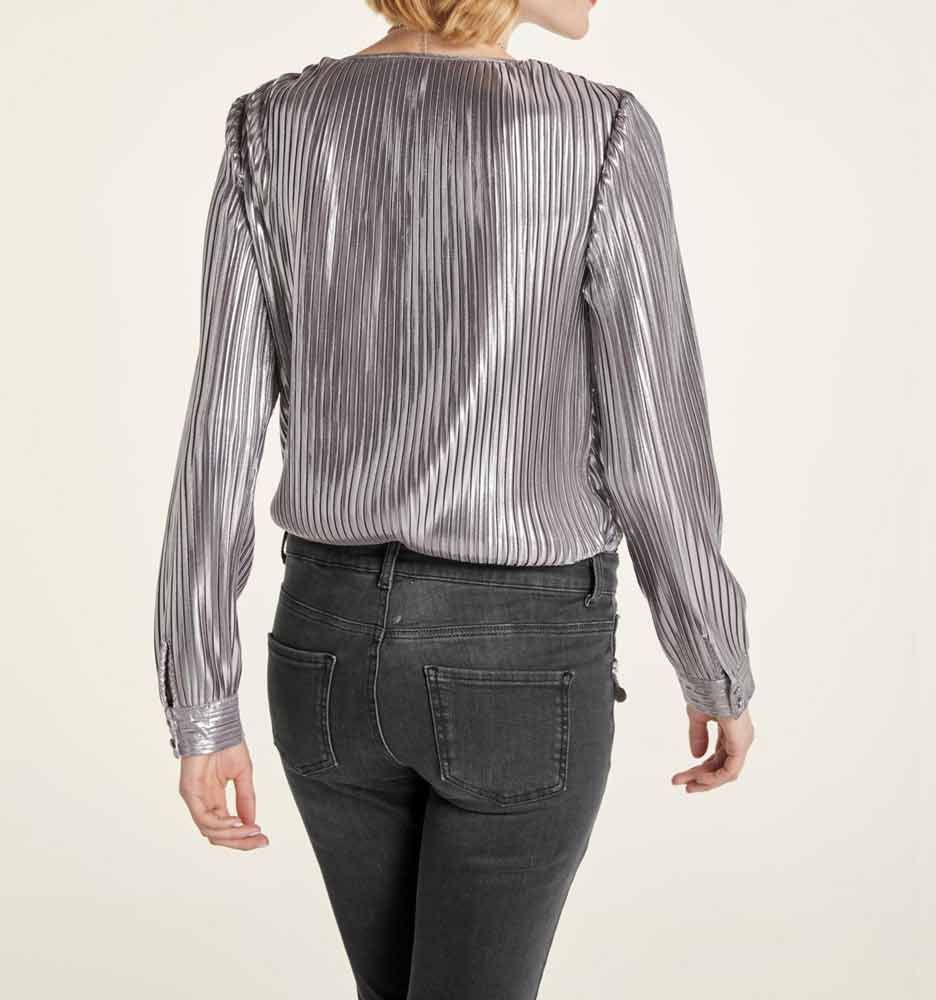 Heine Damen Blusenbody, silberfarben