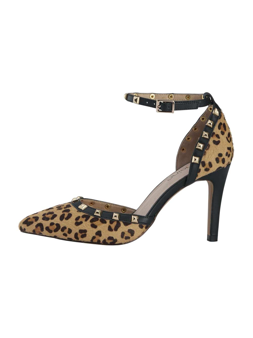 Heine Damen Pumps mit Nieten, leo-schwarz