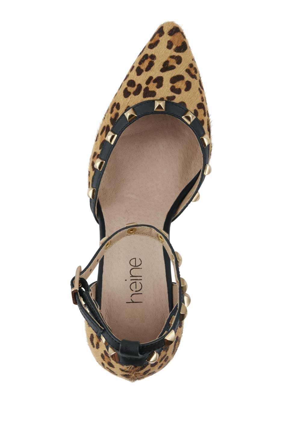 Heine Damen Pumps mit Nieten, leo-schwarz