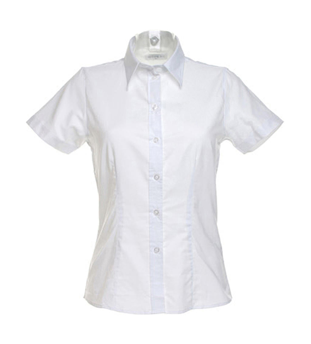 Kustom Kit Workwear Oxford Damen Kurzarm Bluse