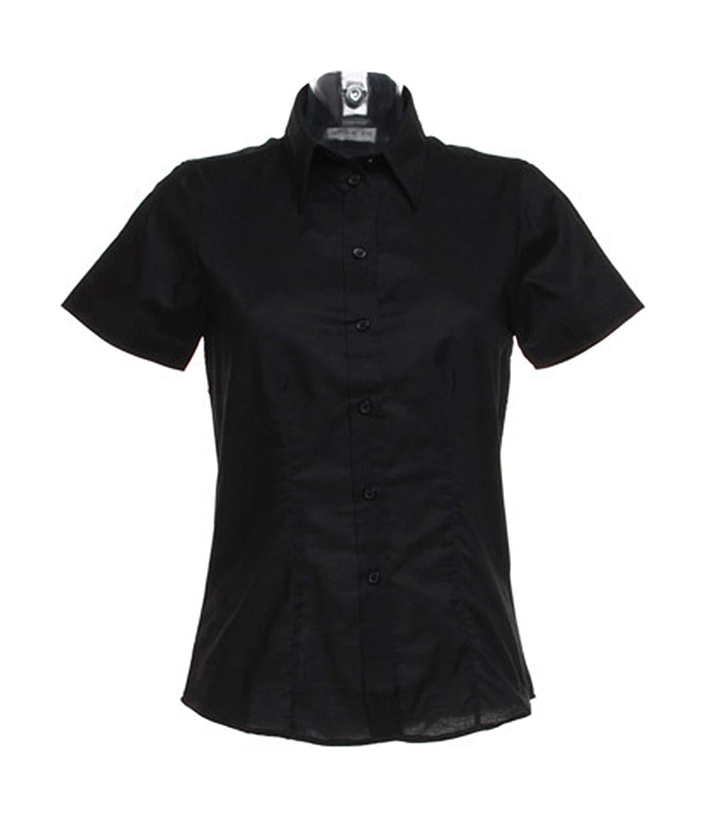 Kustom Kit Workwear Oxford Damen Kurzarm Bluse