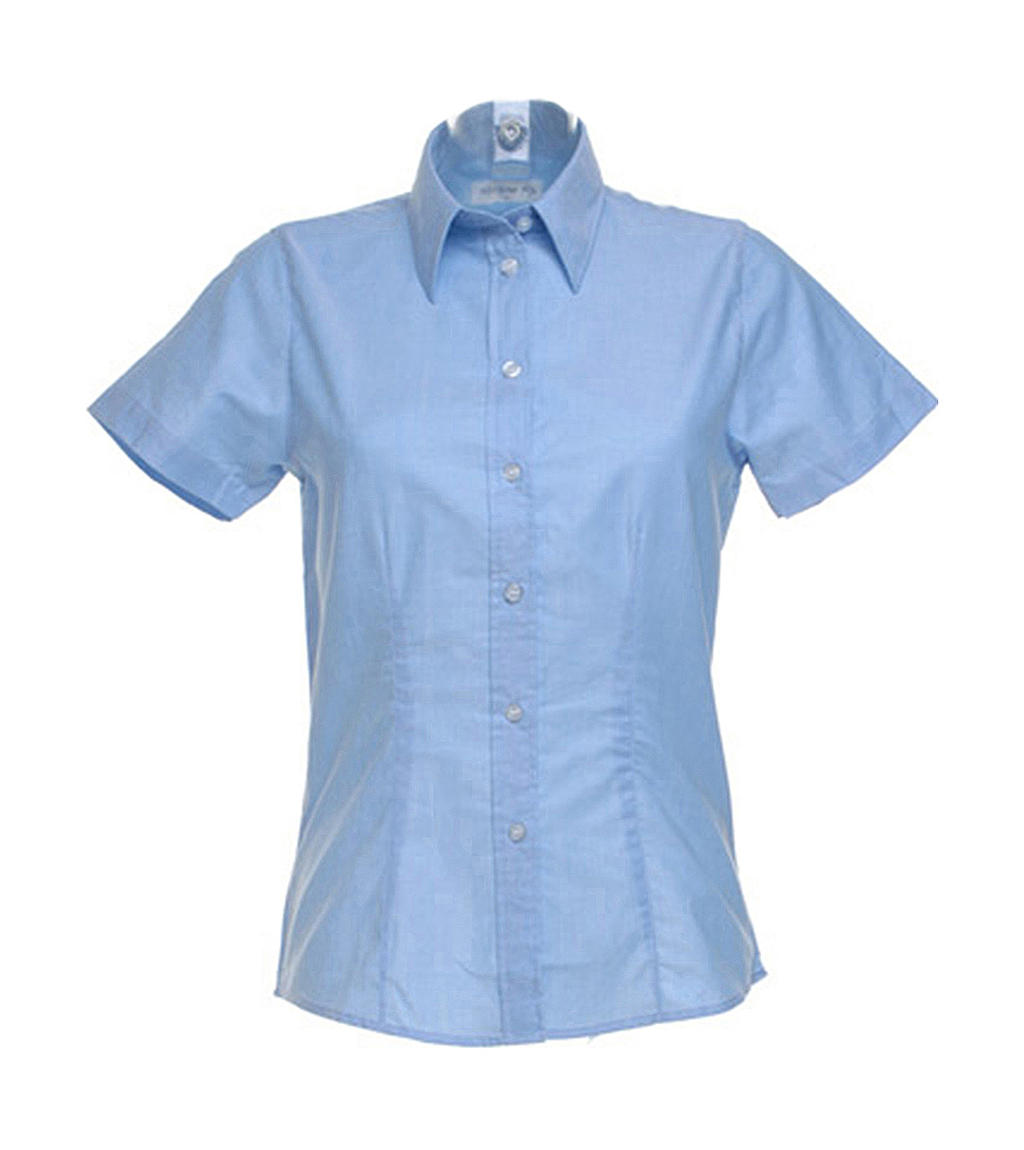 Kustom Kit Workwear Oxford Damen Kurzarm Bluse