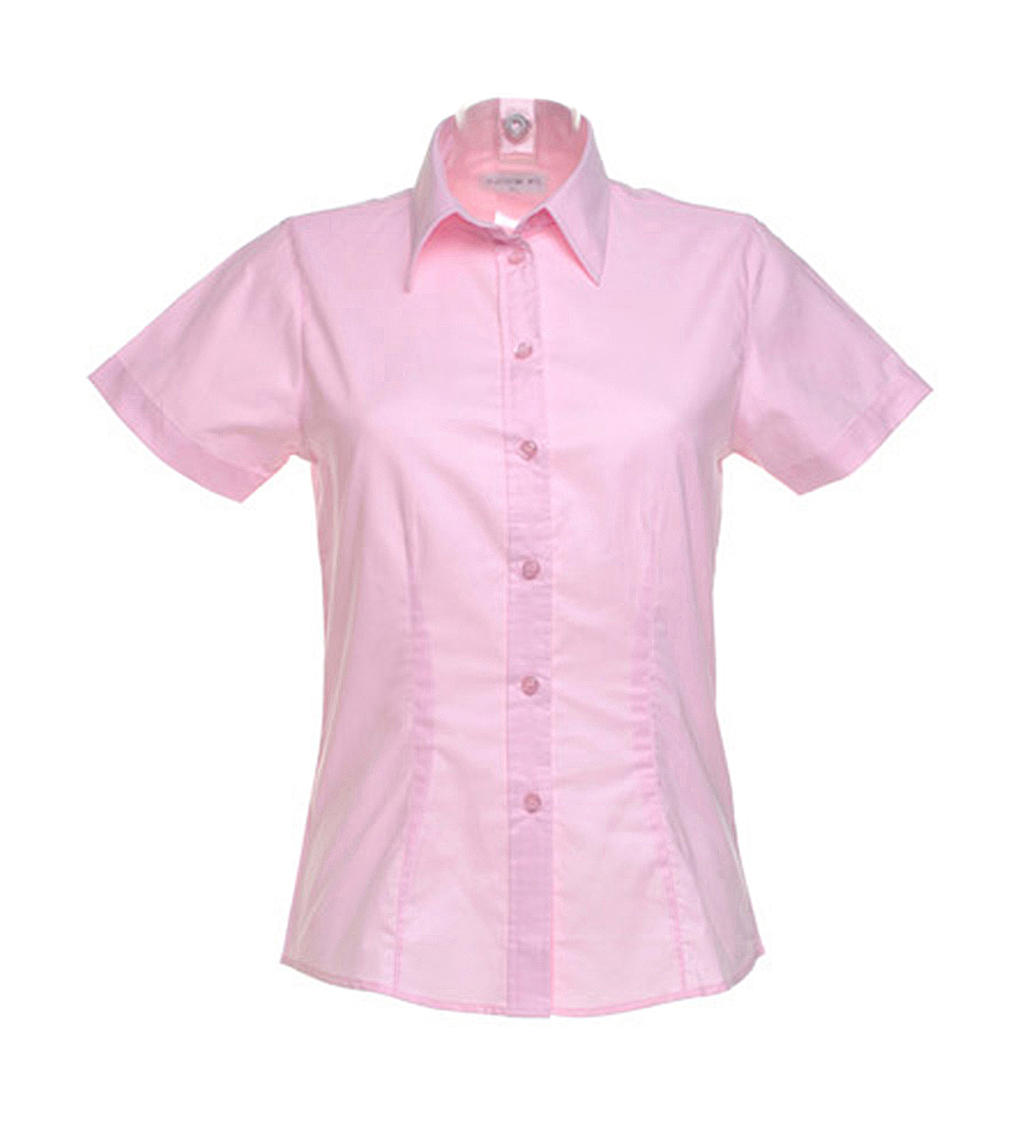 Kustom Kit Workwear Oxford Damen Kurzarm Bluse