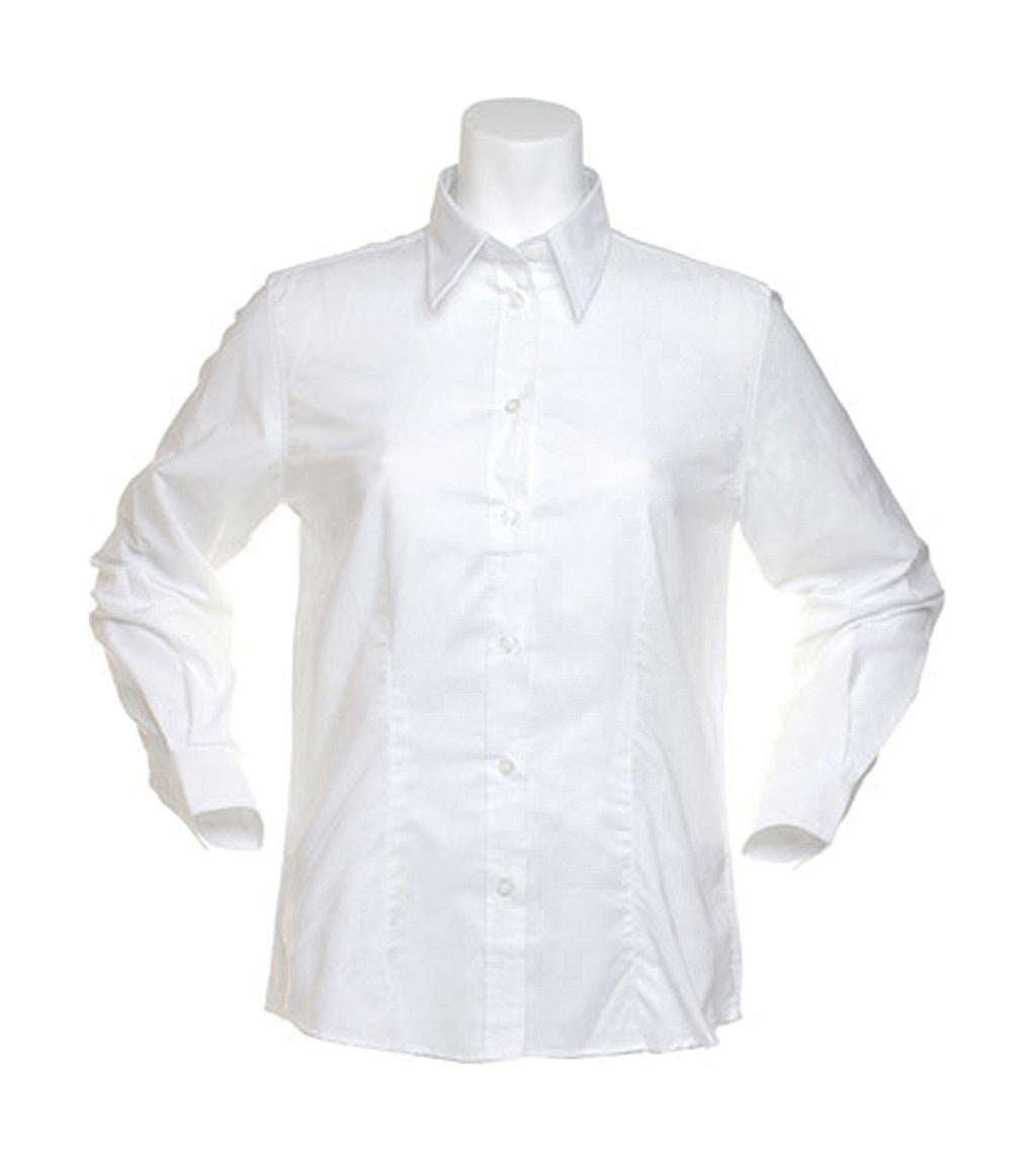 Kustom Kit Workwear Oxford Damen Langarm Bluse