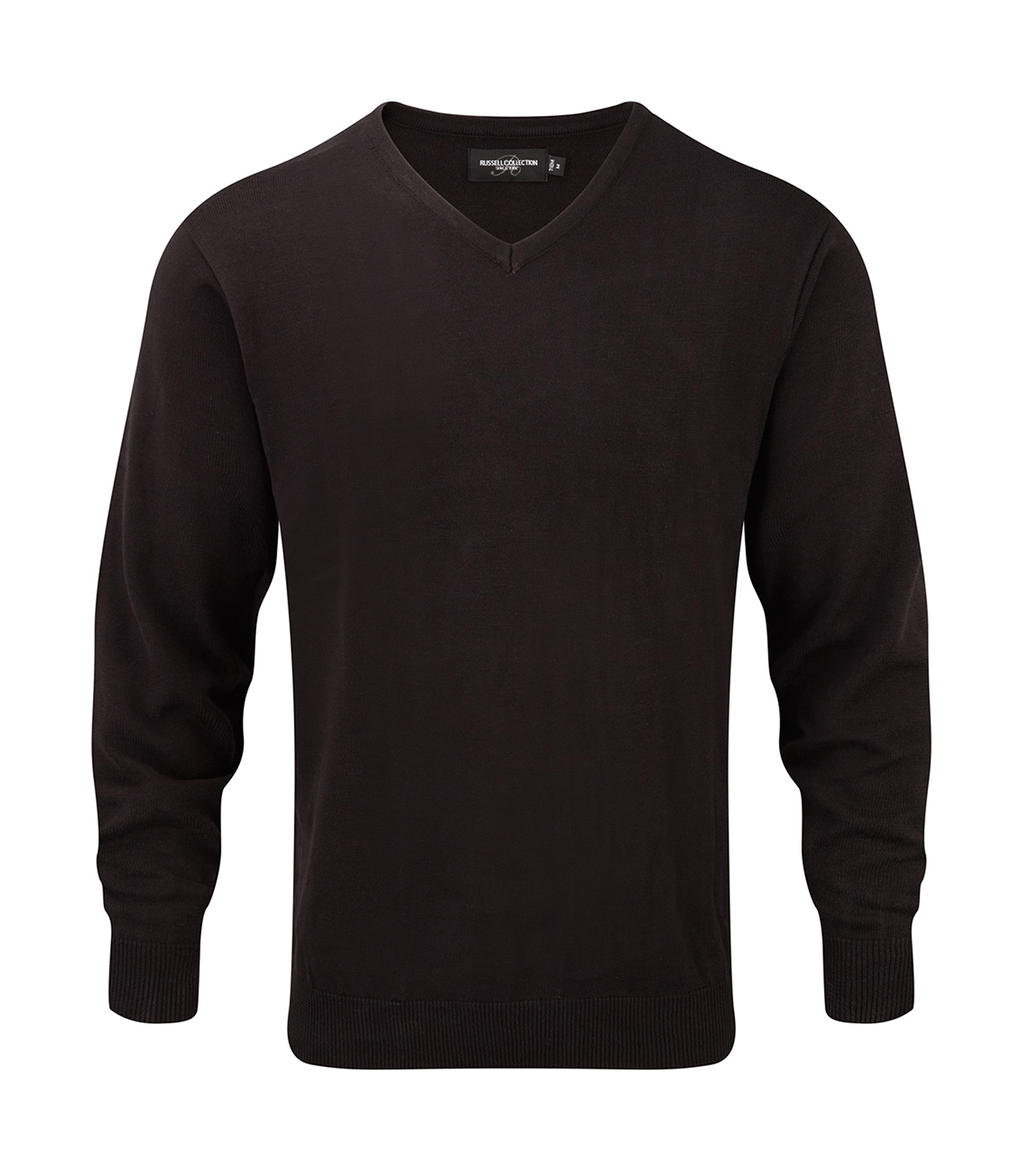 Russel Europe V-Neck Herren Knit-Pullover mit V-Ausschnitt