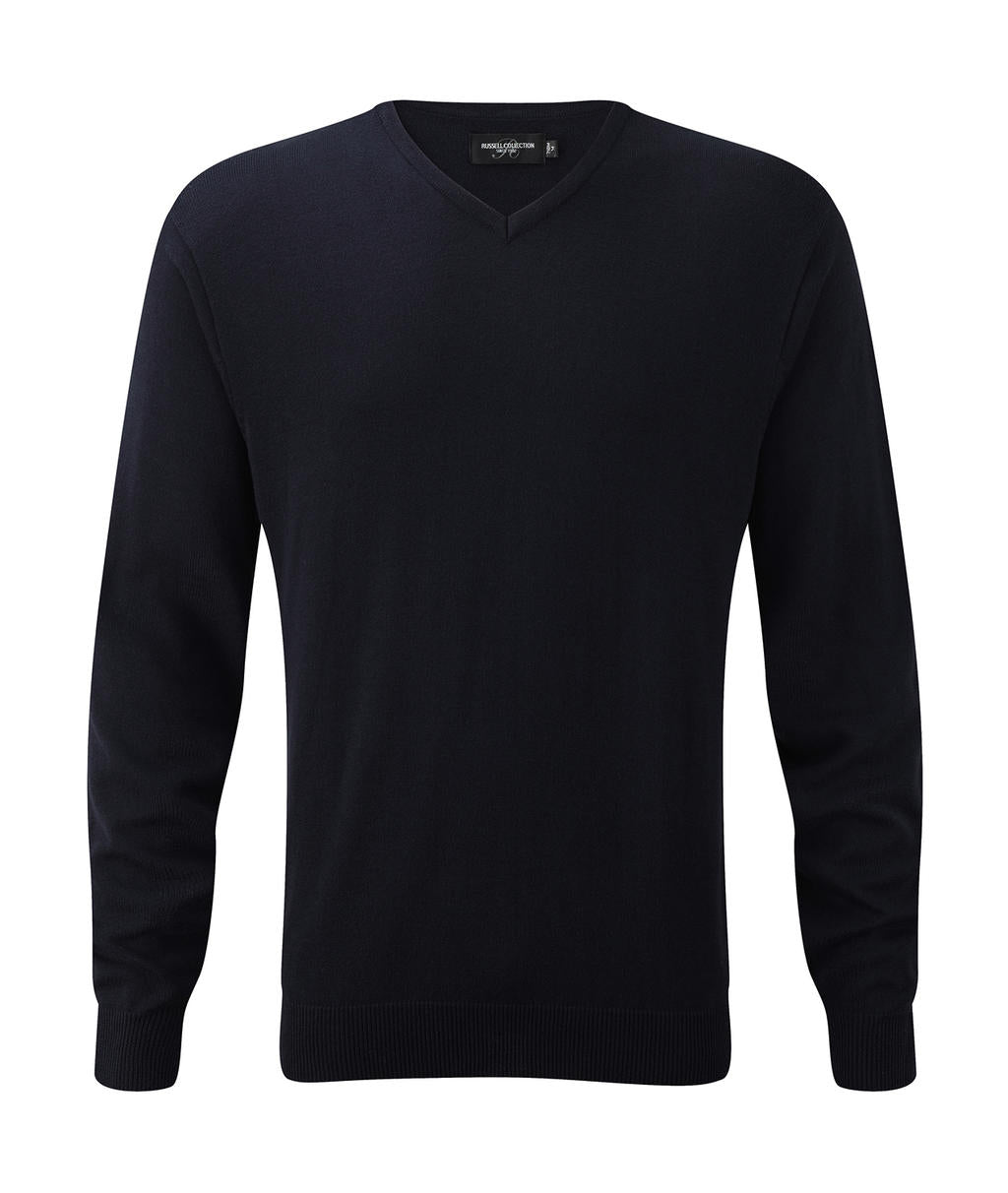 Russel Europe V-Neck Herren Knit-Pullover mit V-Ausschnitt