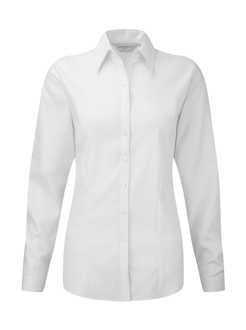 Russel Europe Ladies Langarm Herringbone Damen Bluse, Hemd, Shirt