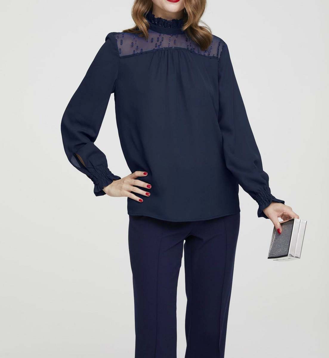 HEINE Damen Bluse, marine