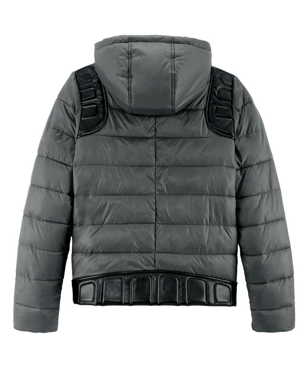 Sandwich Damen Marken-Steppjacke, grau-schwarz