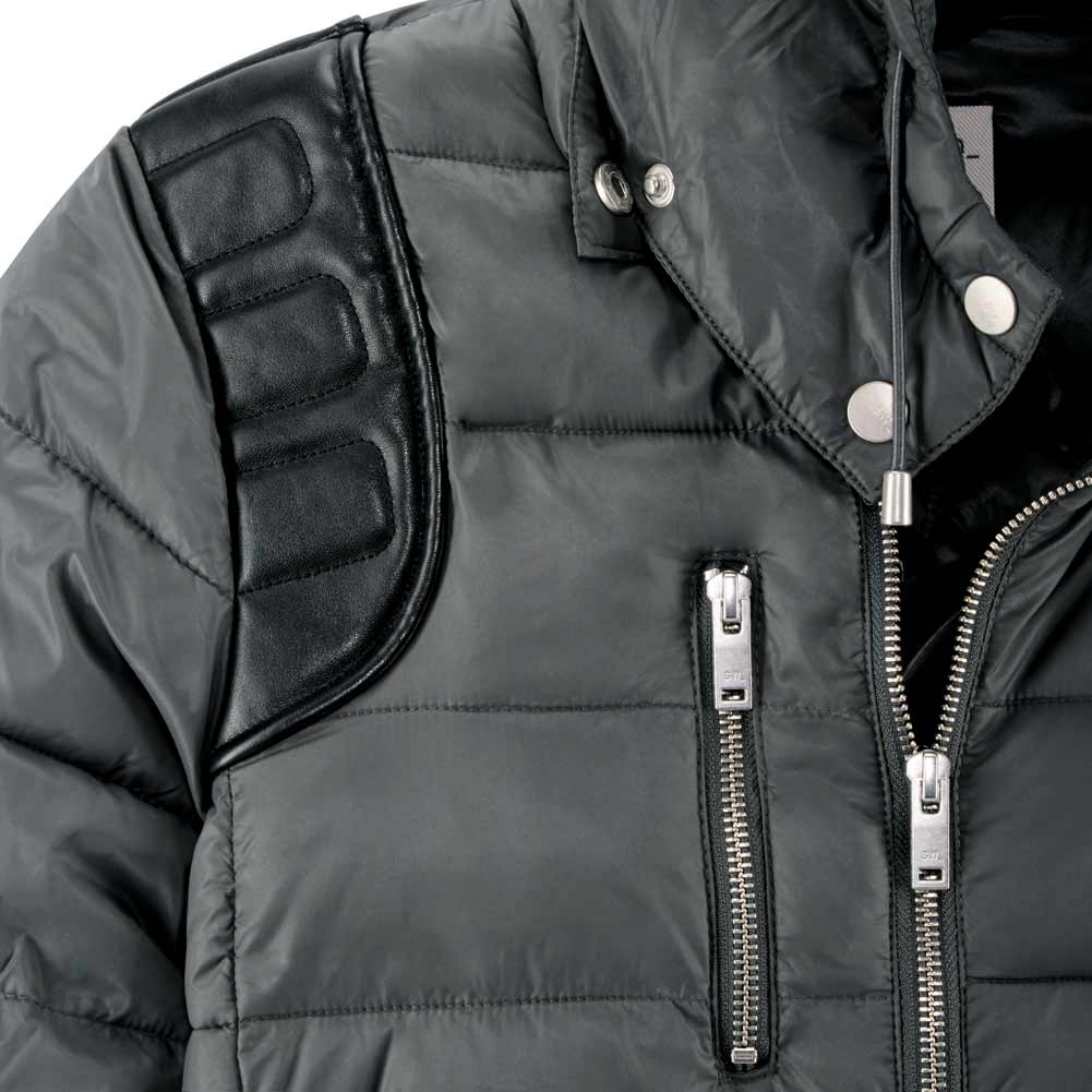 Sandwich Damen Marken-Steppjacke, grau-schwarz